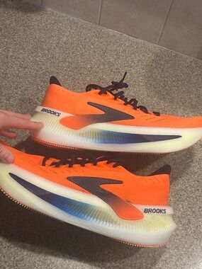 Brooks Orange and Navy Performance Running Shoe